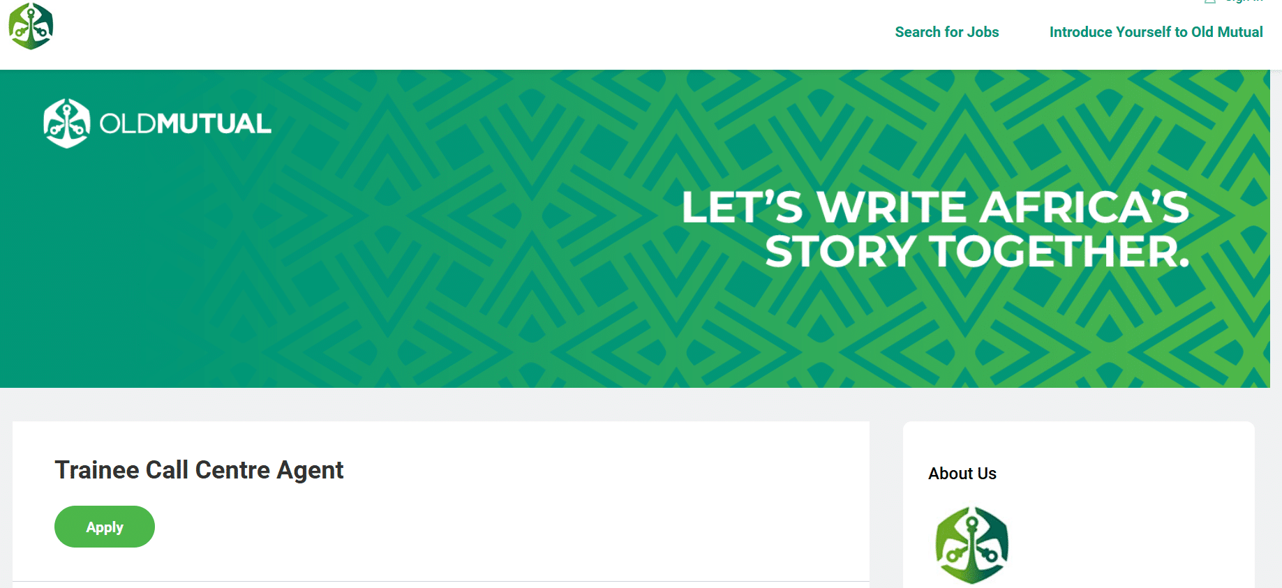 Old Mutual South Africa Trainee Call Centre Agent