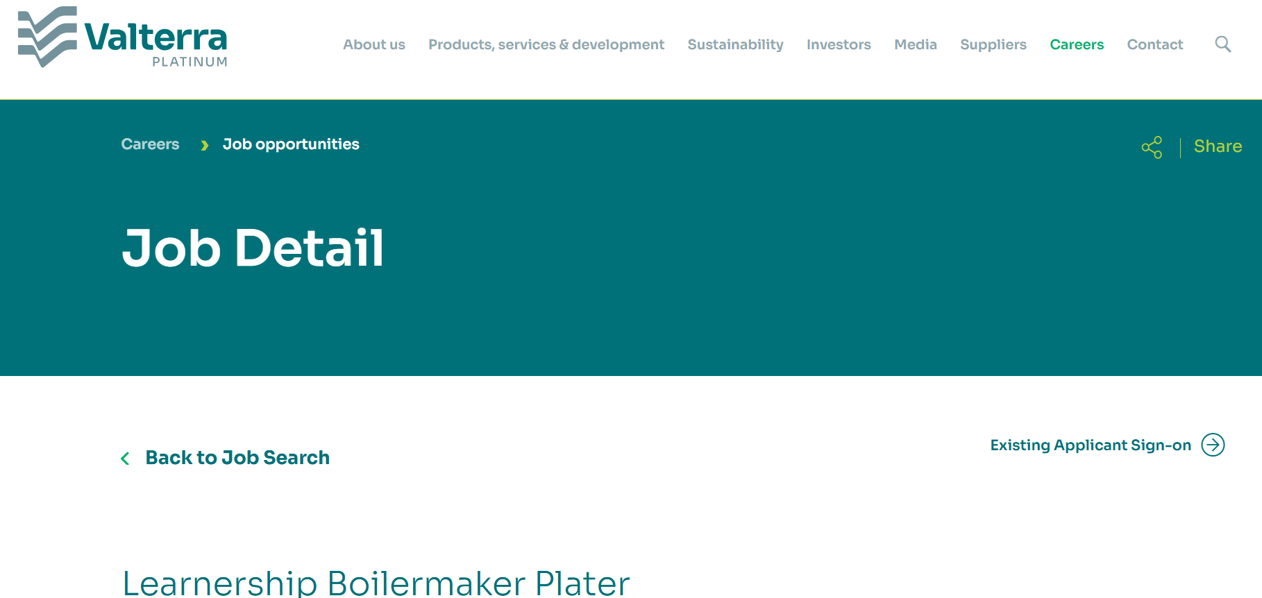 Valterra Learnership Boilermaker Plater x2