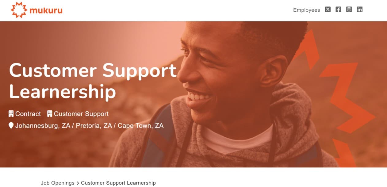 Mukuru Customer Support Learnership Opportunity - Johannesburg, Pretoria And Cape Town