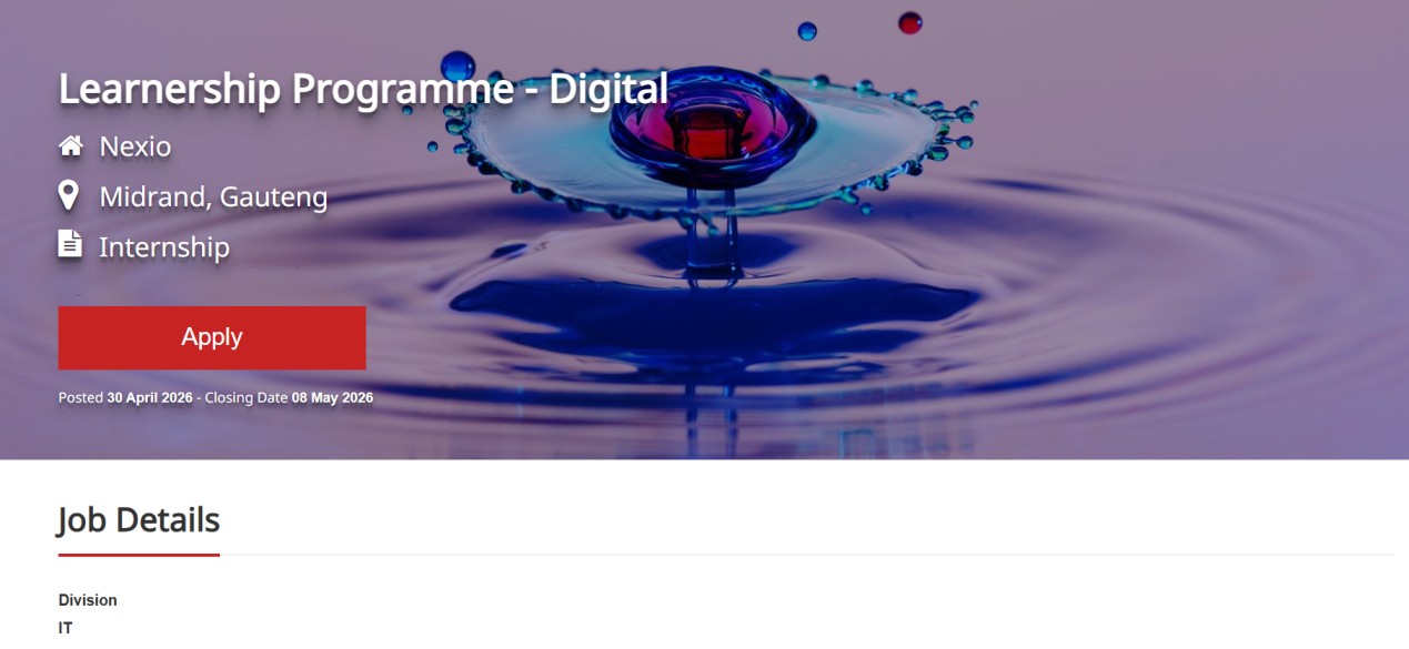 Nexio 12 Month Digital Learnership Programme For Workplace Experience