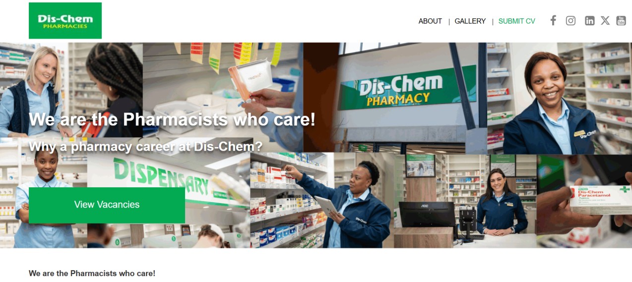 Ten (10) Dis-Chem Dispensary Support Learnership Opportunities