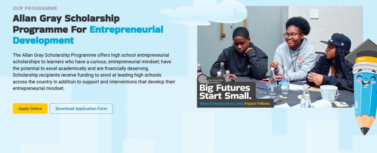 Allan Gray High School Scholarship Programme for Entrepreneurial Development